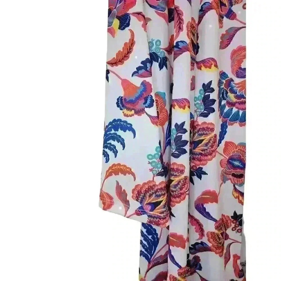 Slinky Brand Womens Cardigan Size M Open Front Lightweight Floral Art To Wear - Picture 5 of 13